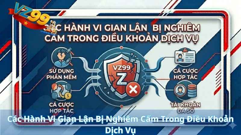 Các Hành Vi Gian Lận Bị Nghiêm Cấm Trong Điều Khoản Dịch Vụ